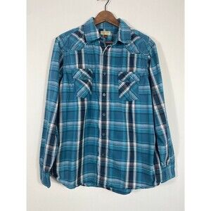Sonoma Men’s Plaid Button-Down Shirt – Blue, Size L